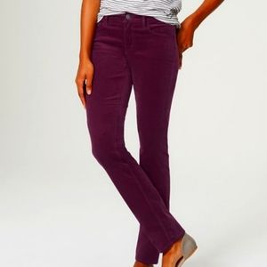 LOFT Burgundy Corduroy Boot Cut Pants